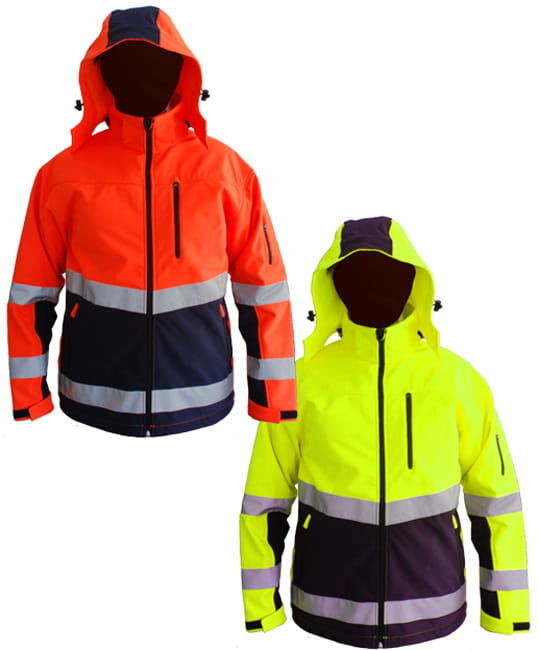 Kurtka Softshell SNOW HAWK ostrzegawcza
