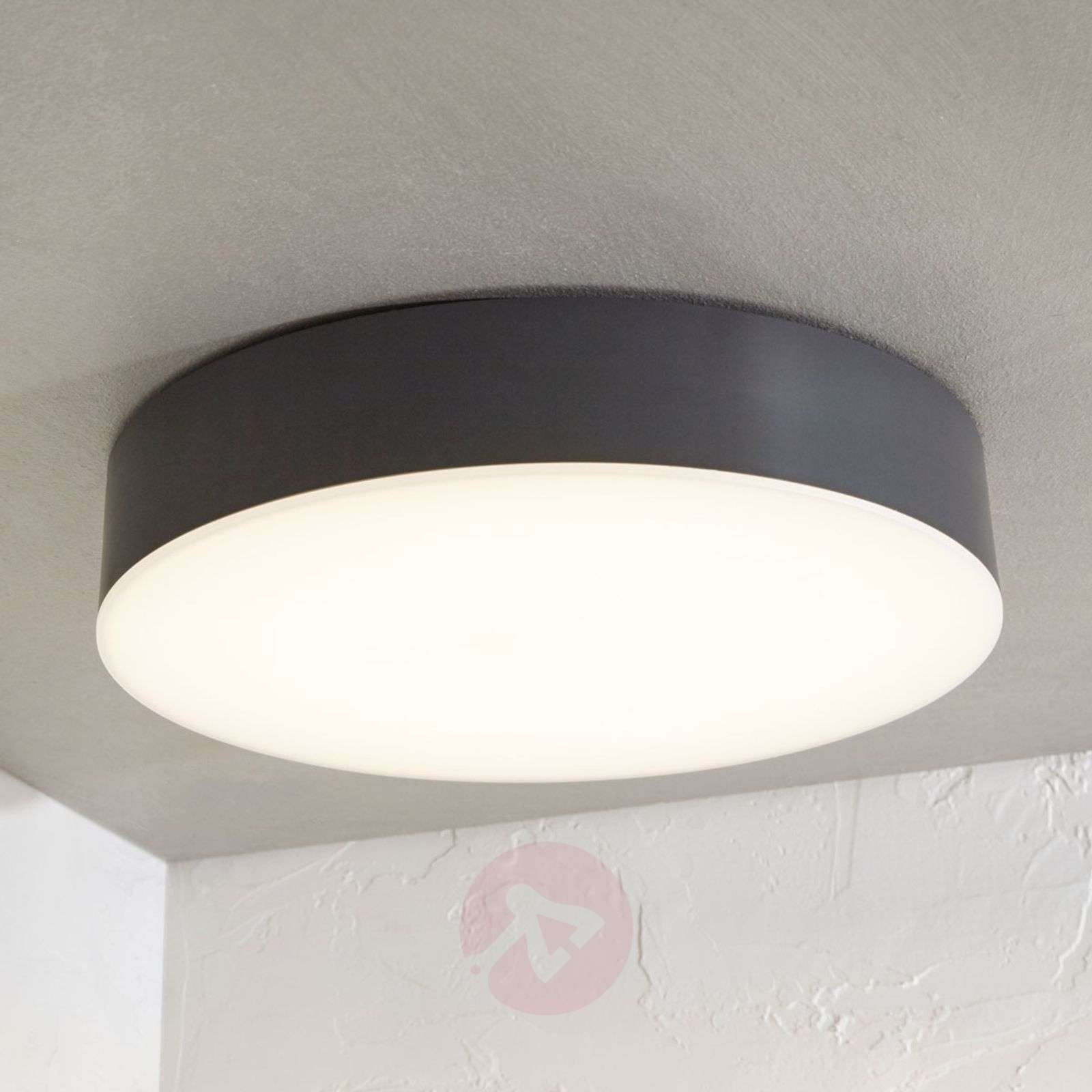 Lampenwelt com Lampa sufitowa LED Lyam, IP65, ciemnoszara