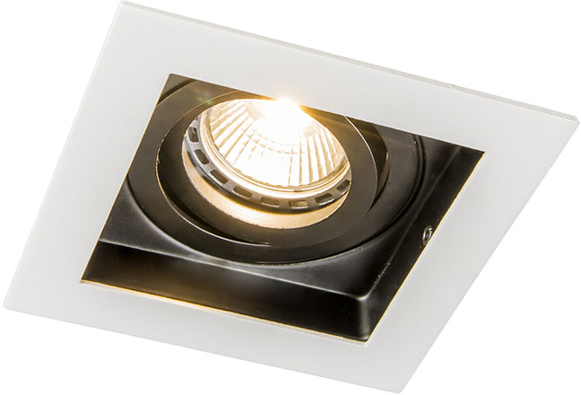 QAZQA Inteligentna wpuszczana biała plamka z regulacją WiFi GU10 - Carree