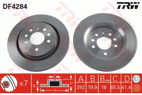 TRW Tarcza hamulcowa DF4284
