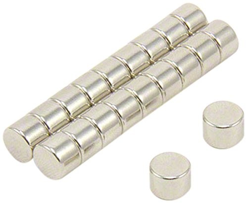 first4magnetsTM first4magnets f075-N35 wyciągnąć  20 magnesów neodymowych, 1,4 kg, opakowanie z 20, metalowy, srebrny, średnica 7 MM X 5 MM grubości F075-N35-20
