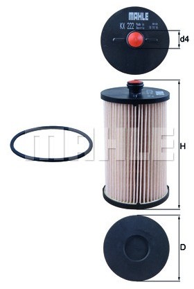 KNECHT Filtr paliwa KX 222D