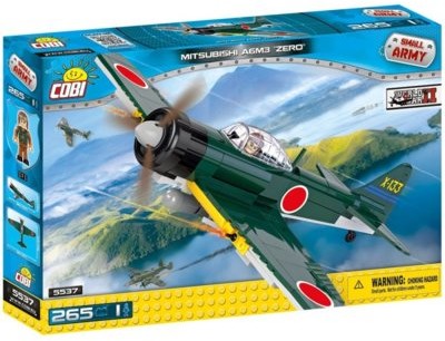 Cobi Klocki Klocki Armia Mitsubishi A6M3 Zero myśliwiec japoński 265 elementów 5902251055370