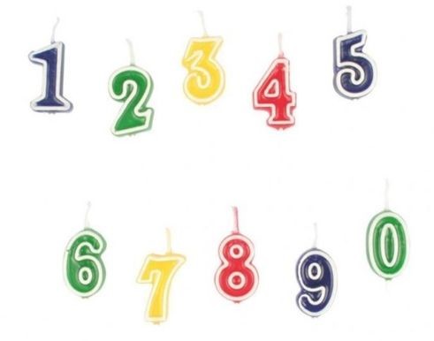 Świeczki cyferki od 0-9
