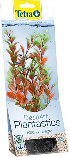 Tetra TETRA Deco Art Plant Red akwarium ludwigia, sztuczne rośliny, prawdziwa jakość druku pod wodą, rozmiar M, czerwony