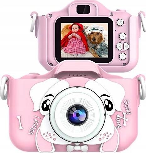 Frahs Frahs Cyfrowy aparat dla dzieci Buldog 40 Mpx Różowy 5903457107993