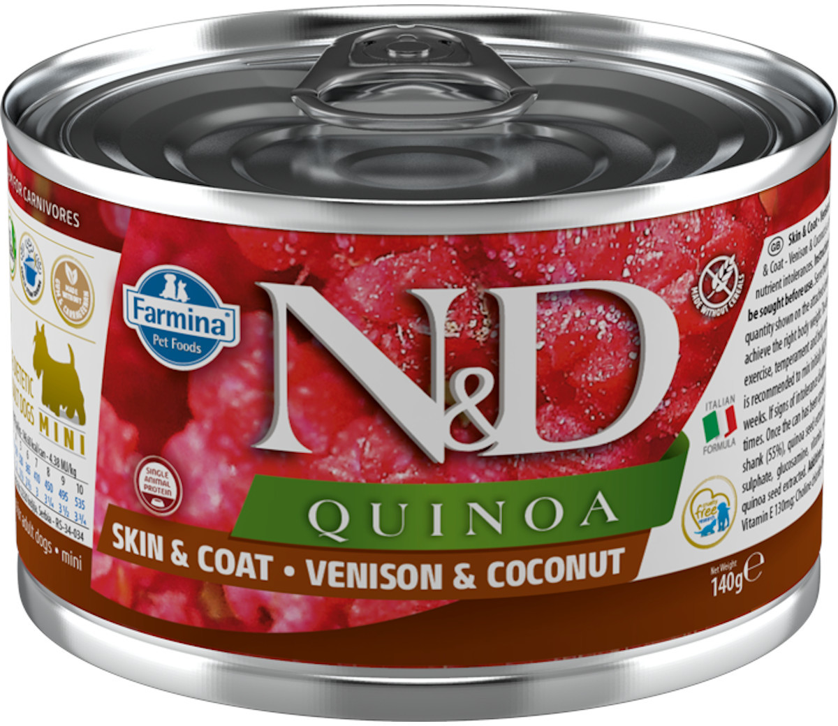 Farmina N&D Quinoa Skin & Coat Mini Jeleń 140g