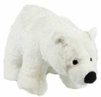 Animal perdyta Polar Bear squeaking Dog Toy (size: Small)