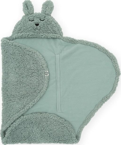 Jollein Śpiworek otulacz do fotelika i wózka Bunny ASH GREEN 8717329361195