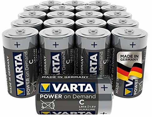 Varta Power on Demand C baterie dla niemowląt (opakowanie 20 sztuk - inteligentne, elastyczne i wydajne dla mobilnych konsumentów końcowych - np. do akcesoriów komputerowych, urządzeń Smart Home lub l