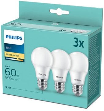 Philips Żarówka LED 929002306203 8W E27 3 szt.) 929002306203