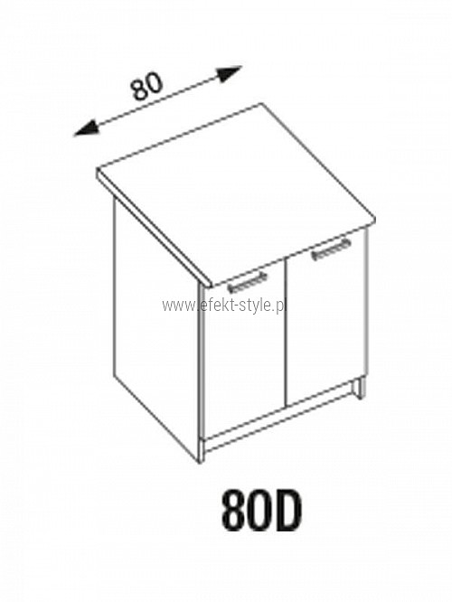 HALMAR AMANDA 2 260 SZAFKA D80 - KUCHNIA - DĄB SANTANA/PRIEDE ARDEN HALMAR