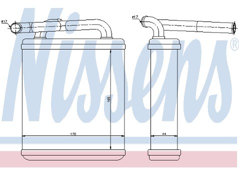 NISSENS Wymiennik ciepła, ogrzewanie wnętrza 77604
