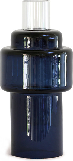 Ro Collection Świecznik Ro Collection No.55 indygo szklany RD1112-013-G