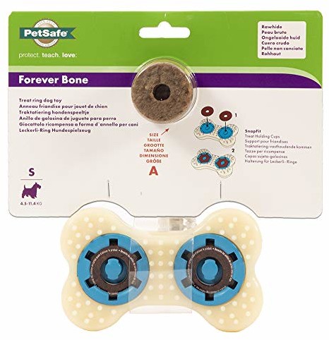 Busy Buddy PetSafe Forever Bone zabawka dla psów do żucia, zabawka na przekąski dla mocnych krzewów, wytrzymała, s