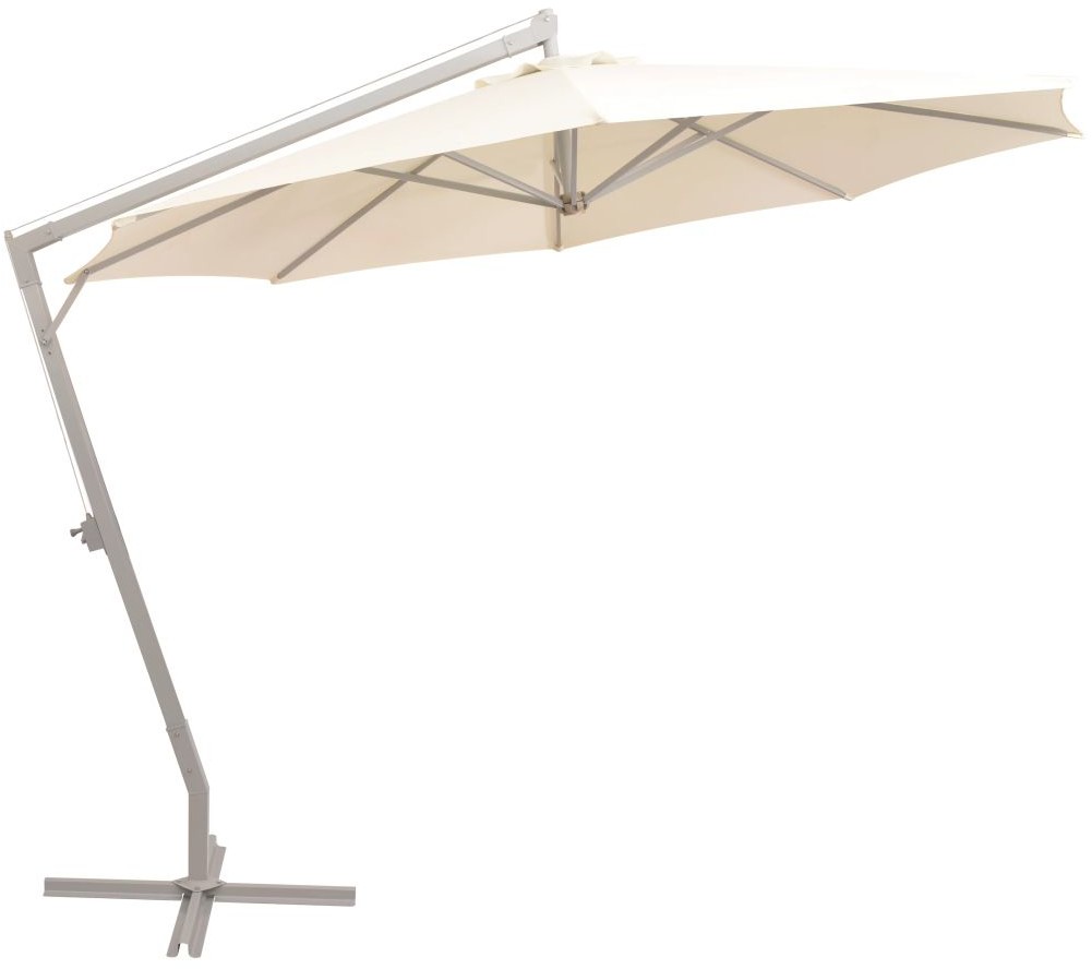 vidaXL Parasol ogrodowy, wiszący, 350 cm, słupek aluminiowy, piaskowy