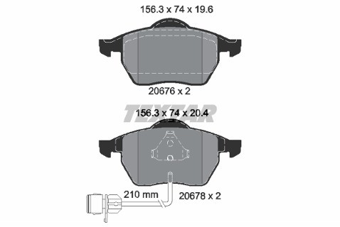 TEXTAR Klocki hamulcowe - komplet 2067602