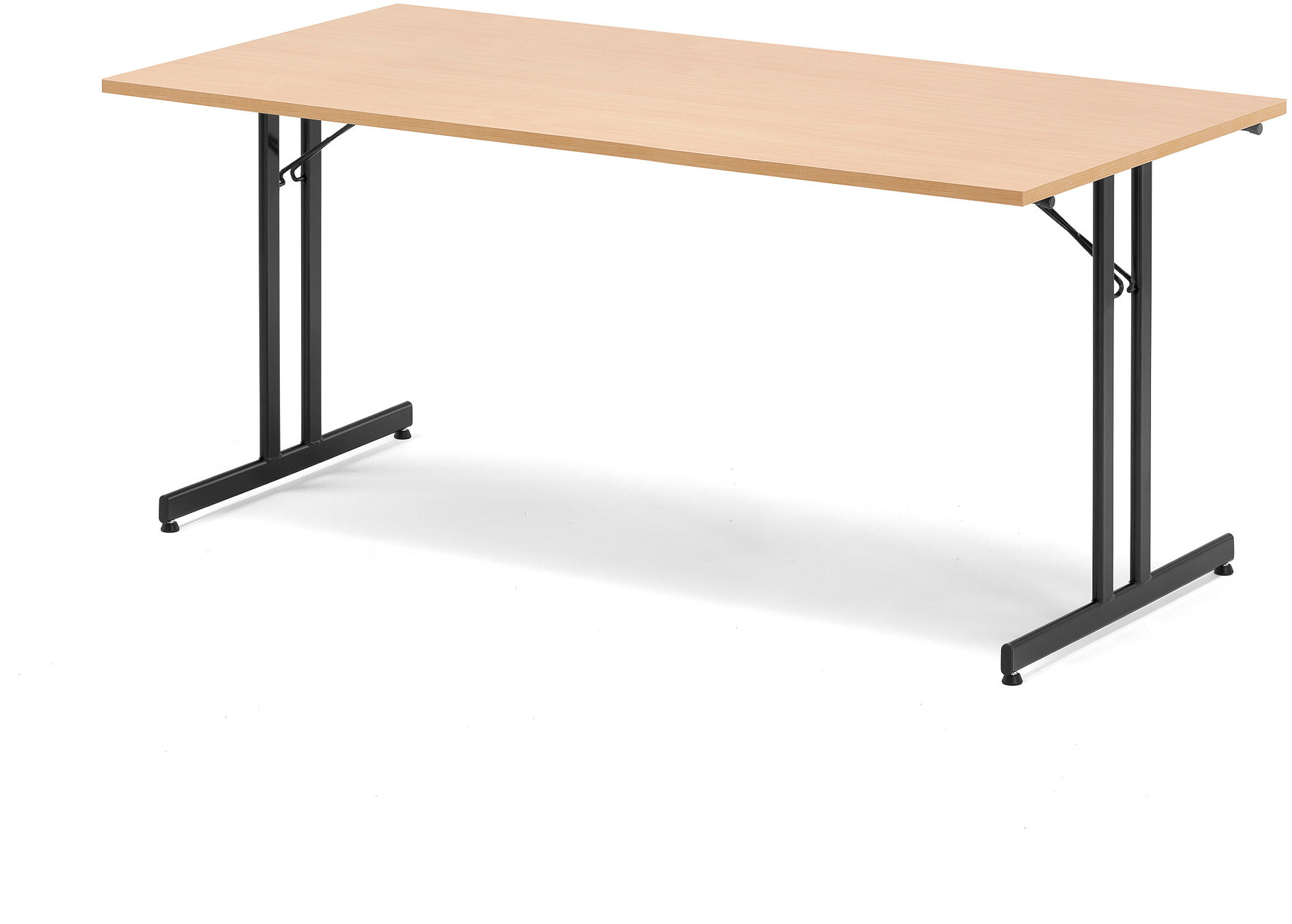 AJ Stół konferencyjny Emily składany 1800x800 mm buk czarny 143402