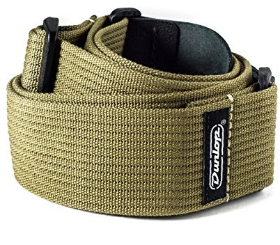 Dunlop Jim D27-01Ol Strap Ribbed Cotton Olive Grn ADU D27-01OL