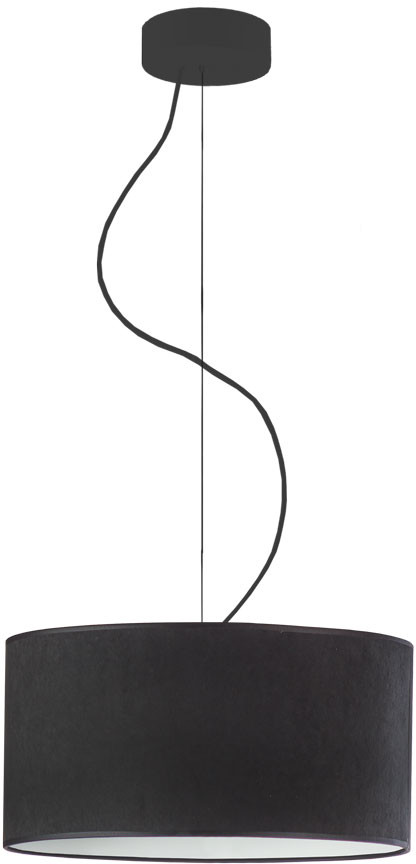 LYSNE Czarna lampa wisząca na regulowanym przewodzie HAJFA VELUR fi 30 cm 14529V/522