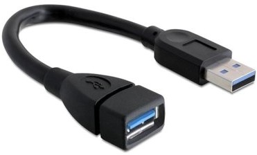 Delock Przedłużacz kabla USB 3.0 0.15 m 82776