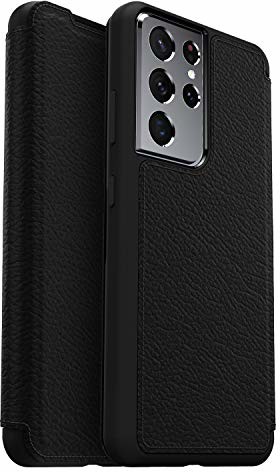 Otterbox Etui na folio premium ze skóry folio, odporne na upadki styl dla Samsung Galaxy S21 Ultra 5G - czarne 77-82085