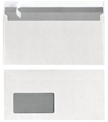 Herlitz koperta DL, biała, samoklejąca, z poddrukiem, 25 sztuk w zestawie, zafoliowane 10836344