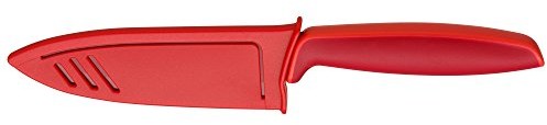WMF WMF nóż kucharski Touch z etui ochronne Czerwony długość 24 cm długość ostrza 13 cm specjalna stal ostrza z nieprzywierającą powłoką z żywicy silikonowej rękojeść wykonana z tworzywa sztucznego (18.7907.5100)