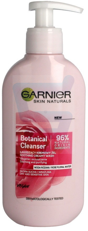 Garnier Skin Naturals Botanical Rose Water Kremowy łągodzący żel do twarzy 200 ml