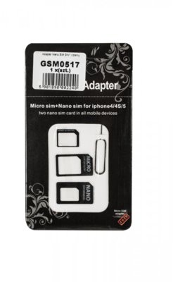 M-Life ADAPTER NANO SIM 3W1 CZARNY GSM0517