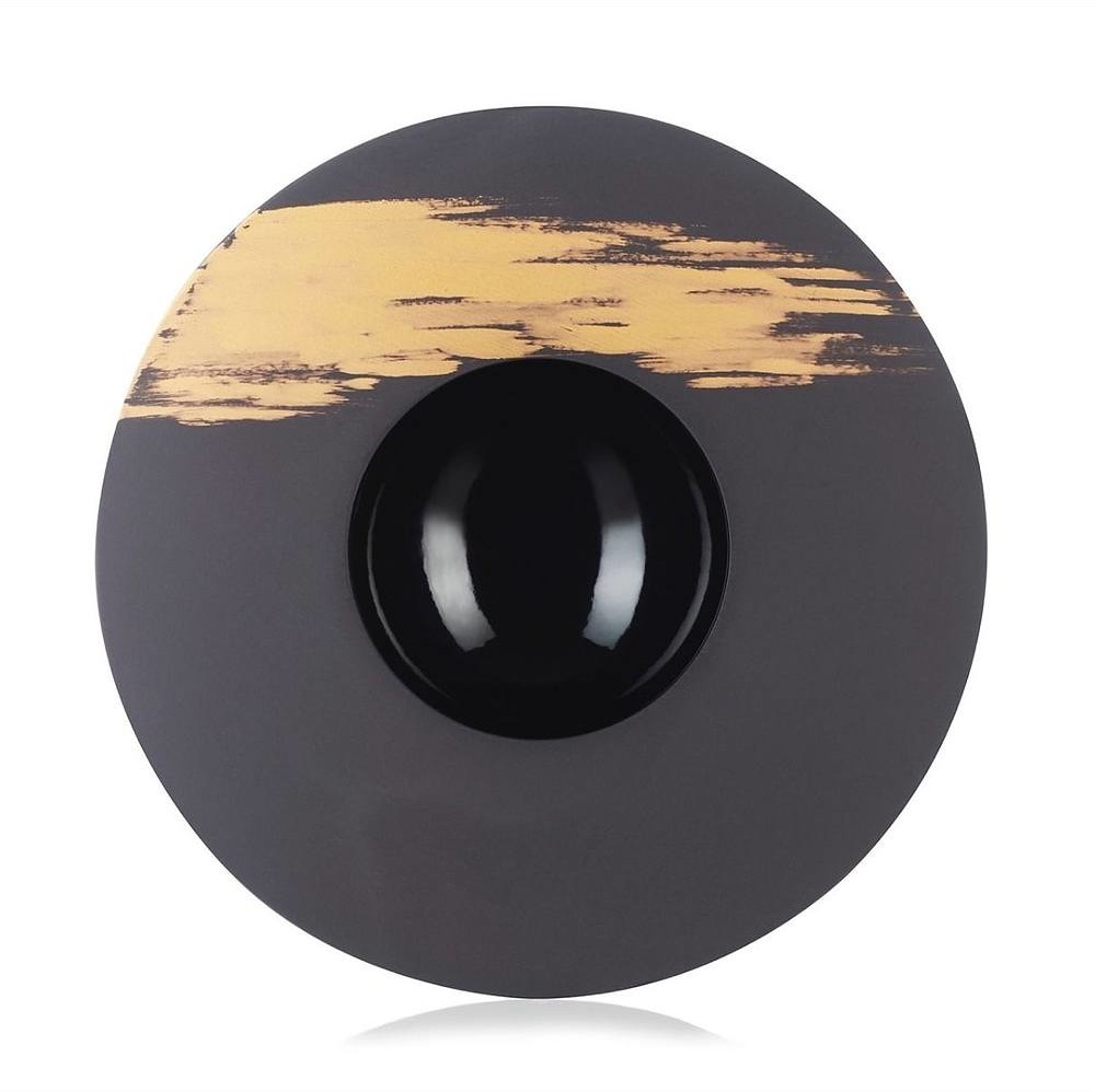 Revol Talerz Obiadowy Głęboki Porcelanowy Solid Tempo Czarny 30,3 Cm