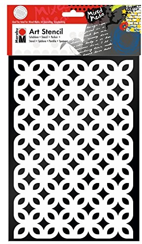 Marabu 028500004  Rodzaj STENCIL DIN A4 retro Flowers 028500004