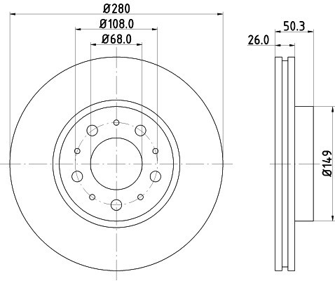 HELLA PAGID Tarcza hamulcowa PAGID 8DD355103-681