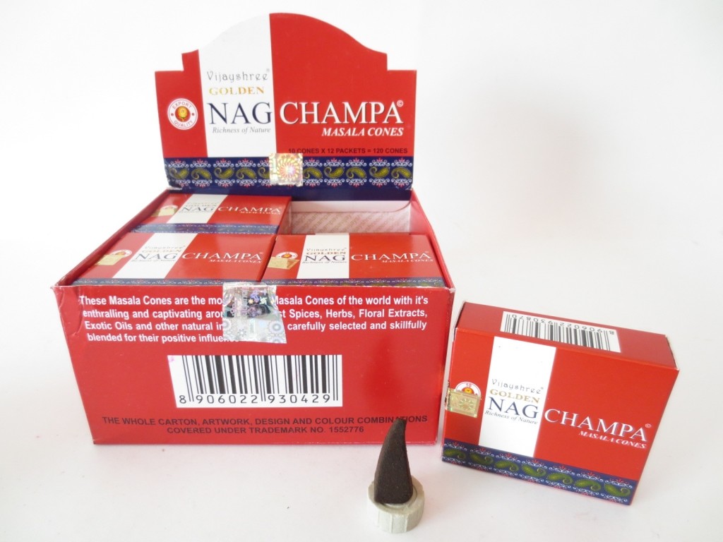Vijayshree Kadzidełka VIJAYSREE Golden Nag Champa stożkowe - 12 szt. vijaysree08