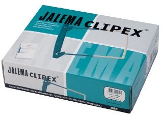 Jalema 5720049 Clipex, petrol, PVC i zmiękczaczy swobodnie Clip zszywania, które pasuje do archiwizowania, opakowanie  sztuk, zielony 5720049