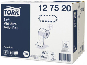 TORK Premium miękki papier toaletowy w średnich rolkach 127520 27 rolek