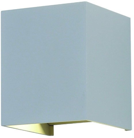 V-tac kinkiet zewnętrzny LED VT-759 6W 3000K 660lm szary kwadrat IP65 A+ SKU 7080 7080