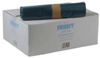 Funny LDPE worki na śmieci, 575 X 1000 MM  Typ 60, niebieski, około 70 L, 1er Pack (1 X 250 sztuk) AG-270