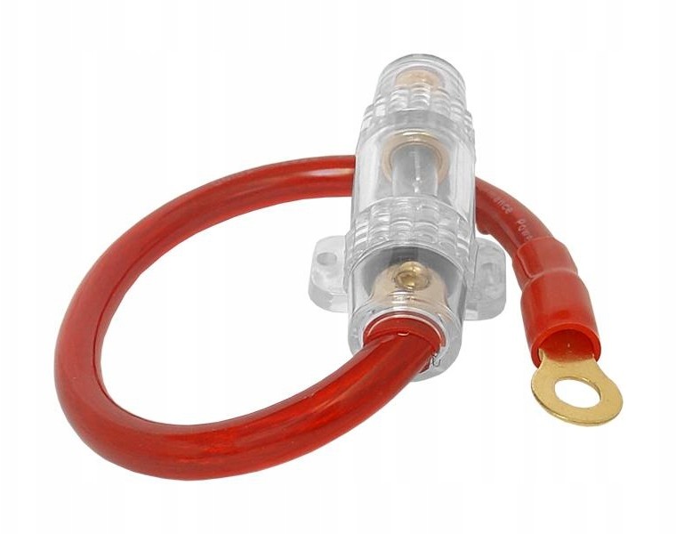 Oprawa bezpiecznika + kabel 4GA 25cm + bezpiecznik