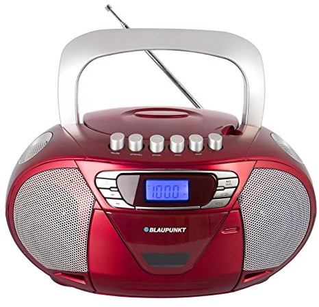 Blaupunkt Boom Box 11 PLL | CD-radio przenośne, funkcja-booka z odtwarzacz kaset magnetofonowych łącznie z AUX IN, gniazdo słuchawkowe czerwony B 11 RD PLL