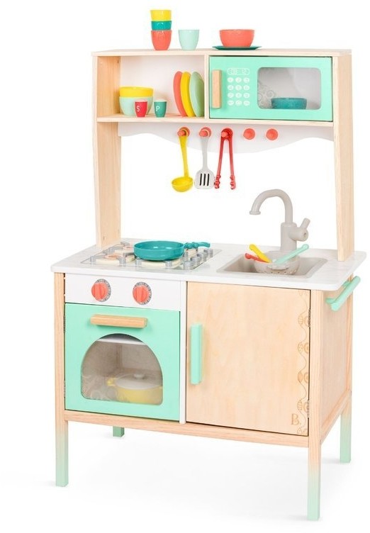 B.Toys Mini Chef Kitchenette drewniana KUCHNIA z akcesoriami, 3+