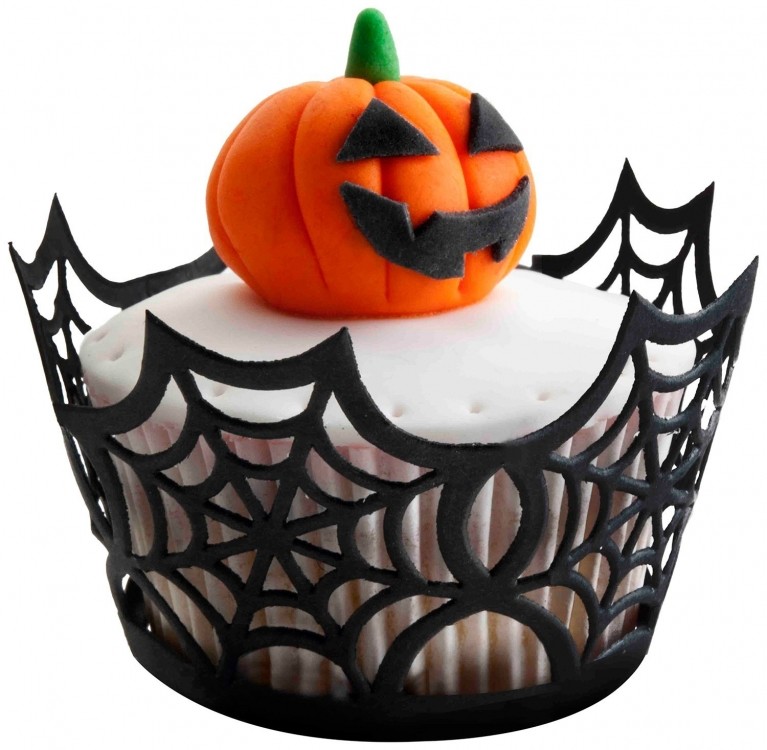 Ibili Ozdobna foremka 10 szt do muffinek 736003 halloween pajęczyna