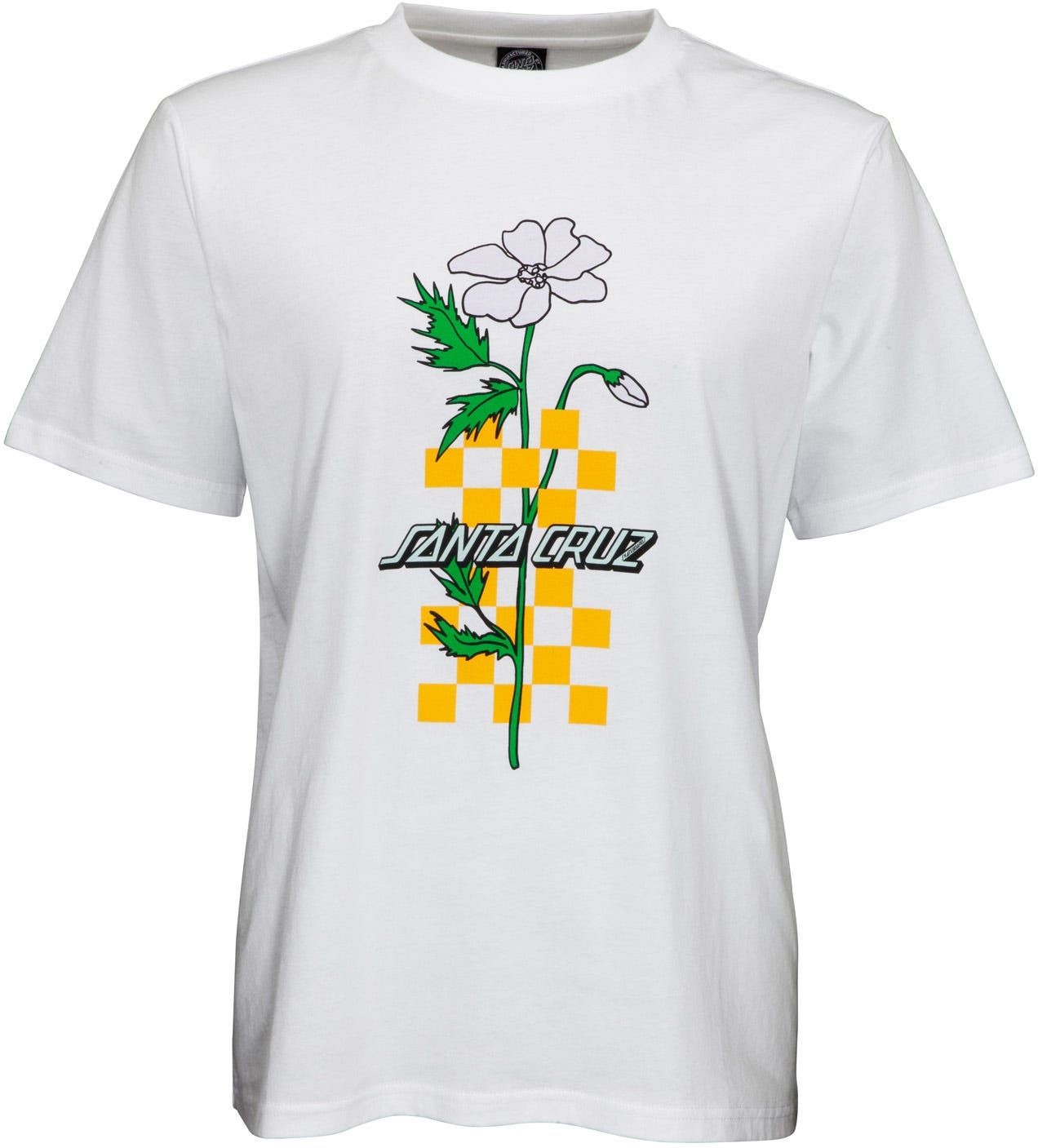 Santa Cruz t-shirt damski CHECKERBLOOM STRIP TEE White