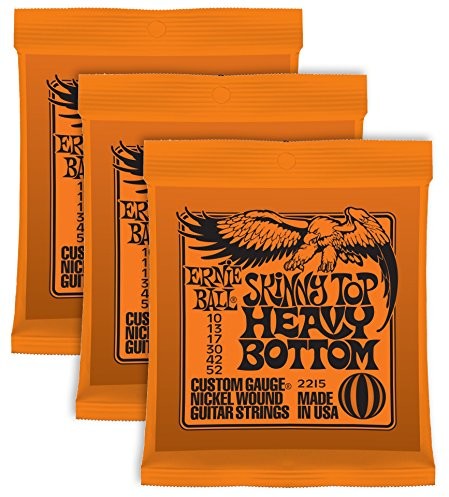 Ernie Ball Skinny Top ciężkie dolne zestawy z ranami niklu.010 - .052, zestaw 3 zestawów 2215x3
