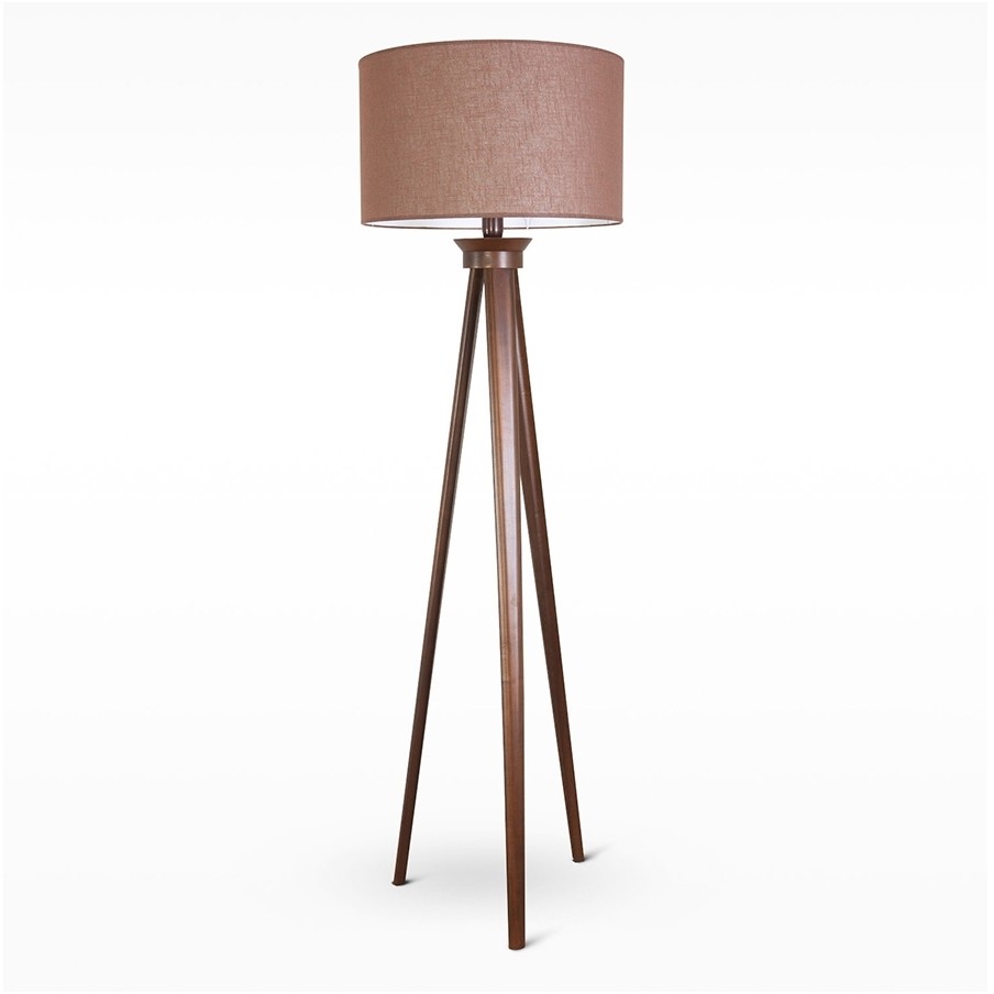 Light4home Lampa podłogowa TRION 1xE27/60W/230V brązowy 167 cm