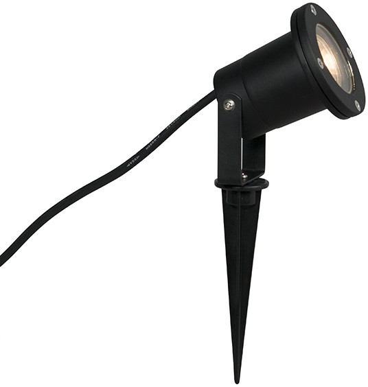 QAZQA Spot ogrodowy czarny z przewodem i wtyczką 230 cm IP65 - Basic