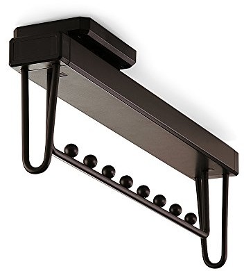 Emuca Emuca Wysuwany wieszak Moka do szafy Malowany na kolor mokka Plastik i Aluminium 7086513