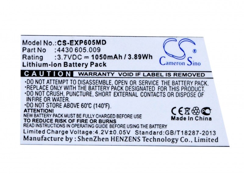 Cameron Sino Eppendorf Easypet 3 4430 605.009 1050mAh 3.89Wh Li-Ion 3.7V Cameron Sino)