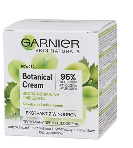 Garnier Botanical Cream nawilżający krem dla skóry normalnej i mieszanej Ekstrakt z Winogron 50ml 48585-uniw