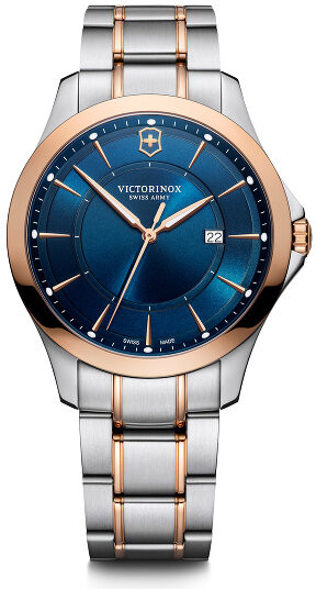 Victorinox Alliance Zegarek kwarcowy ze stali nierdzewnej blue rose-gold bezel-silver 241911